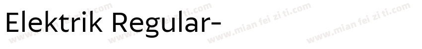 Elektrik Regular字体转换